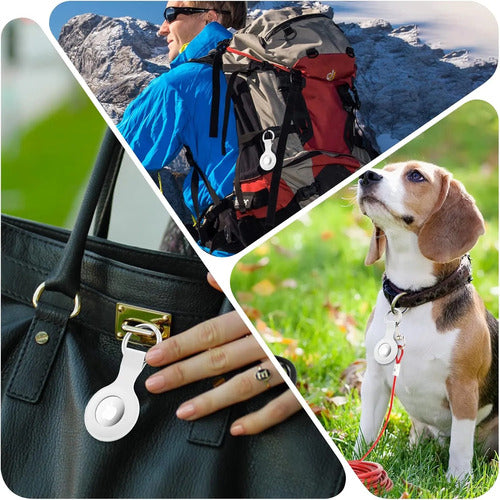 Llavero De Silicona Para Airtag Blanco