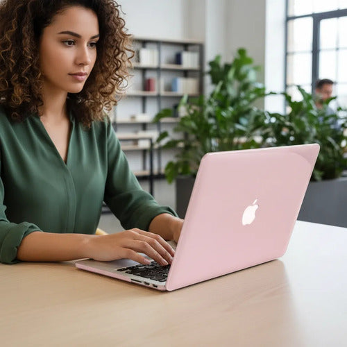 Carcasa Funda Transparente Para Macbook Air 13.6' Rosa