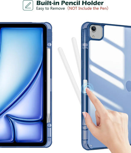 Funda Para iPad Air Con Soporte Para Lápiz Azul Marino