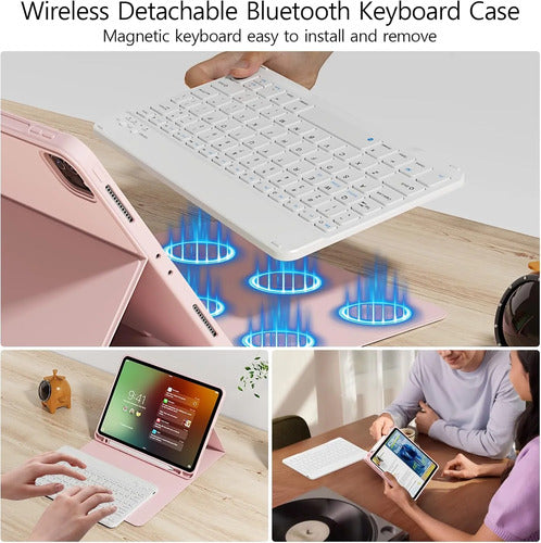 Funda Con  Teclado Para iPad Pro 11'' Gen Rosa