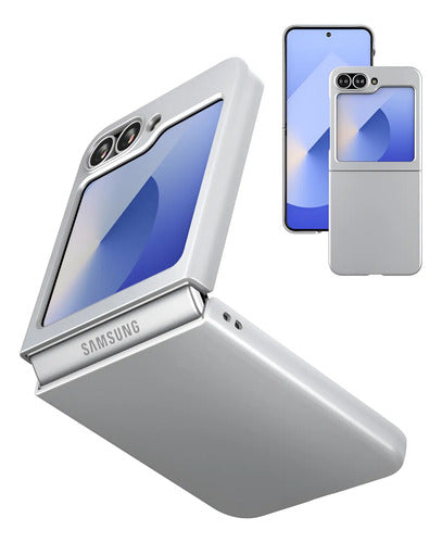 Funda Para Samsung Galaxy Z Flip 6 Y Z Flip 7 Fe Plateado