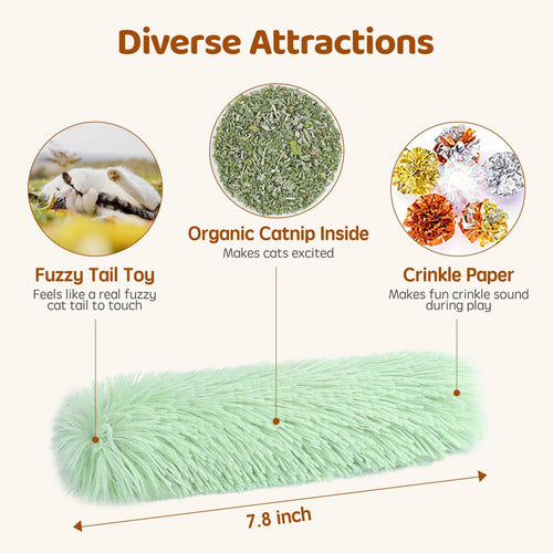 Potaroma Juguetes Para Gatos Verde Amarillo Violeta