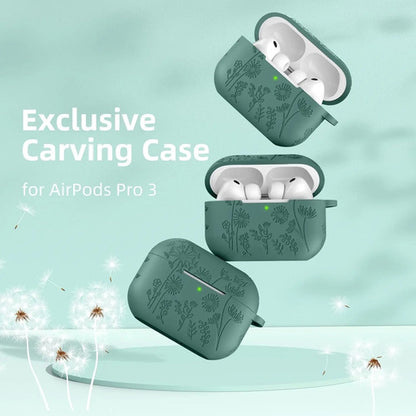 Funda Para AirPods Pro 3 De Silicona Verde Oscuro