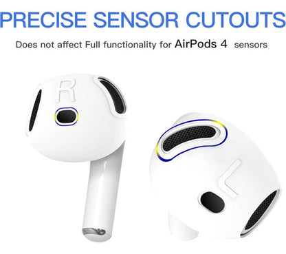 3 Pares De Cubiertas Para AirPods 4 Anti Rasguños Blanco