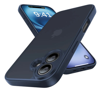 Funda Protectora Para iPhone 16, Antigolpes Azul Marino