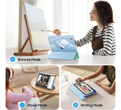 Funda Híbrida Delgada Para iPad Azul Claro