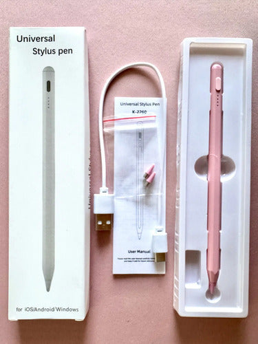 Lapiz Universal Para iPad Y Tablets Rosa Aperlado