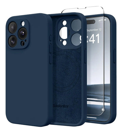 Funda Magnética Para iPhone 14 Pro Azul Oscuro