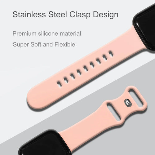 Correa Deportiva De Silicona Para Apple Watch Rosa Chicle 1 Cm