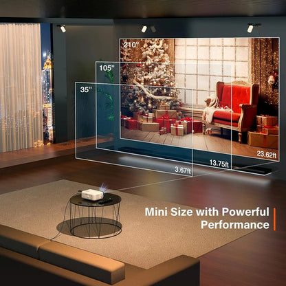 Mini Proyector Voplls 1080p Full Hd Portátil Para Exterior. Blanco