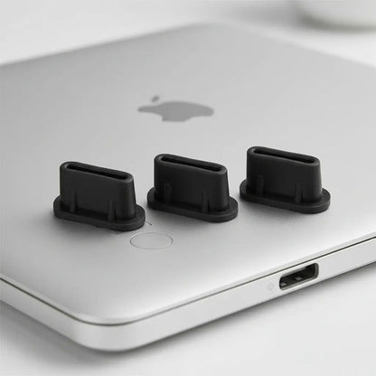 Set 3 Tapones Antipolvo Mas Limpiador Negro