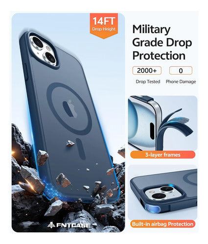 Funda Para iPhone 15, 14 Y 13 Azul