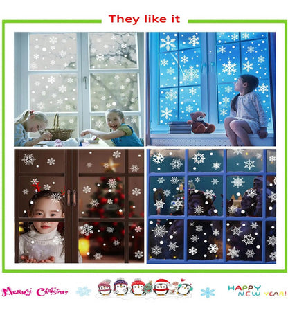 Calcomanías De Copos De Nieve Para Ventanas, 321 Piezas, ... Blanco