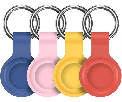 Juego De 4 Llaveros De Silicona Compatibles Con Apple Airtag Rosa