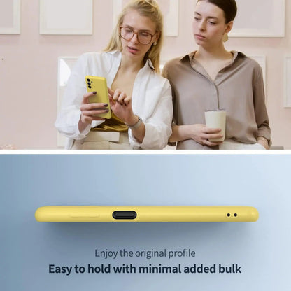 Funda Para Galaxy A13 5g, Silicona Líquida, Delgada, Suave Amarillo