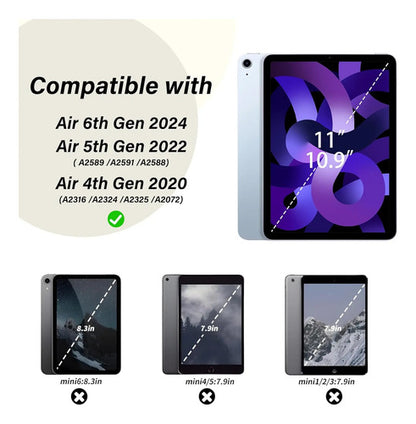 Funda Para iPad Air 7/6/5/4 Gen 2025/2024 Con Teclado Crema