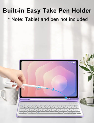 Funda Con Teclado Para Samsung Galaxy Tab S11 11' Morado