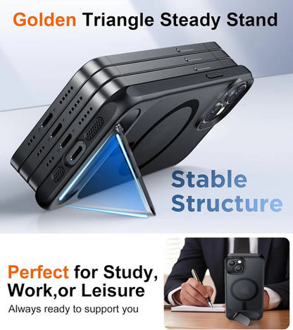 Funda Magnética Para iPhone 14/13 Con Soporte Negro