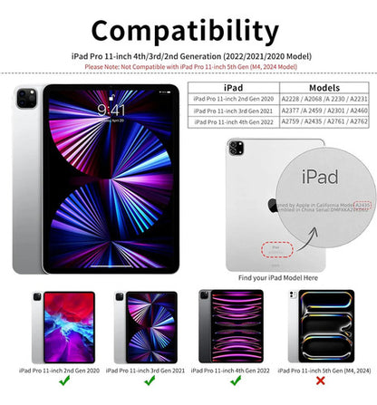 Funda Para iPad Pro 11'' Con Soporte Para Lápiz Violeta