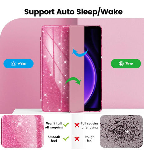 Funda Para Samsung Galaxy Tab S10 Lite/s10 Fe/s9 Rosa