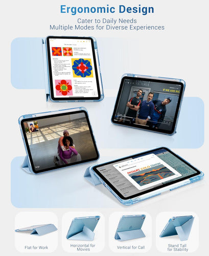 Funda Para iPad (a16) 11a Gen 11'' 2025, iPad 10a Gen Azul