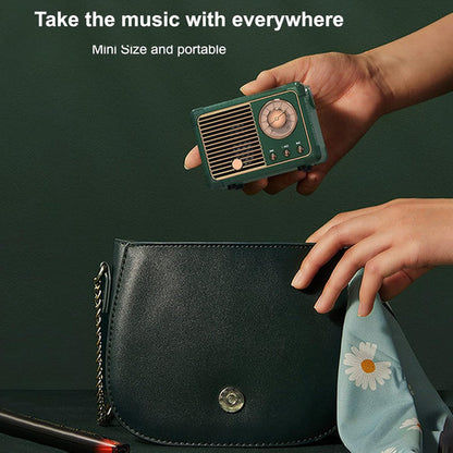 Dosmix Retro Bluetooth Speaker Mini Inalámbrico Verde Verde