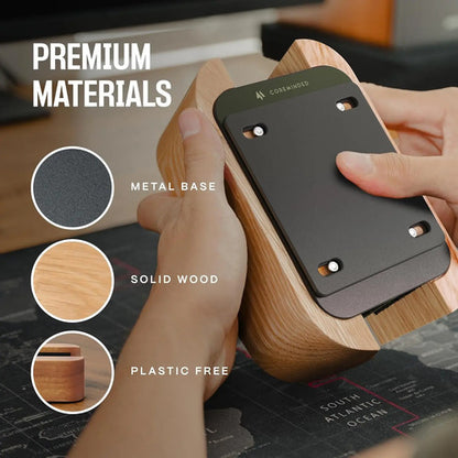Soporte Vertical Ajustable Para Laptop De Madera Marrón Oscuro