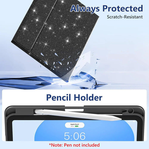 Funda Con Teclado Para iPad A16 11th 10th Gen Negro