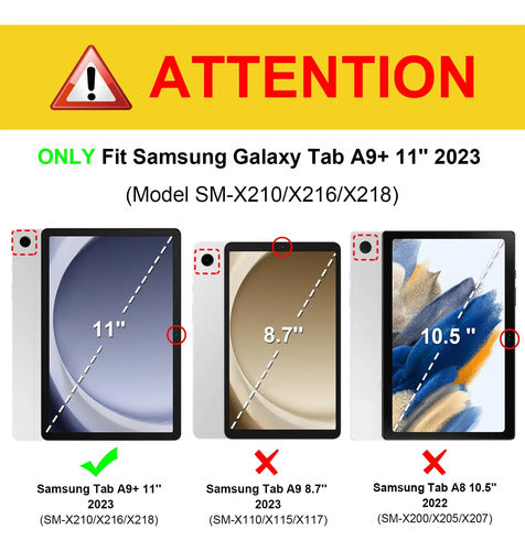 Estuche Funda Premium Para Samsung Galaxy Tab A9 Plus Turquesa