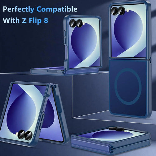 Funda Magnética Para Samsung Galaxy Z Flip 8 Azul Lisa
