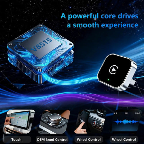 Adaptador Inalámbrico Carplay Plateado