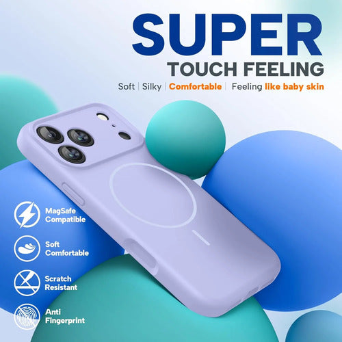 Funda Magnética Miracase Para iPhone 17 Pro Max Lila