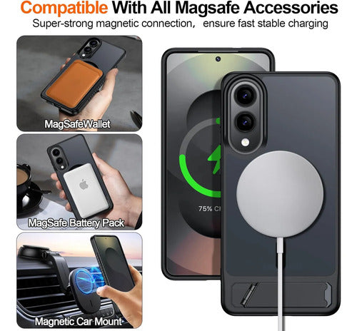 Funda Magnética Hitfine Para Samsung Galaxy S25 Edge Negro