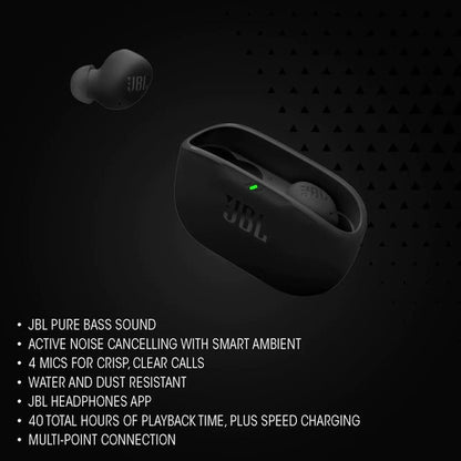 Jbl Vibe Buds 2 - Auriculares Inalámbricos Con Cancelació... Blanco