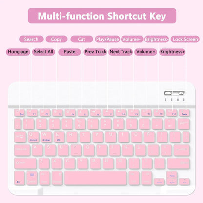 Funda Con Teclado Para iPad 11th 10th Gen Rosa Claro