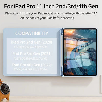 Funda Con  Teclado Para iPad Pro 11'' Gen Azul Claro