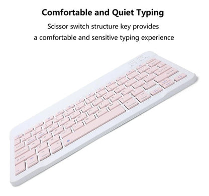 Teclado Bluetooth Ultra-delgado Recargable Rosa Rosa