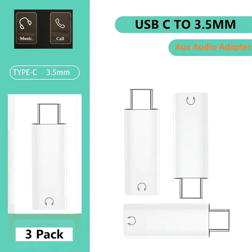 Adaptador Auxiliar Auriculares Usb-c A 3.5mm