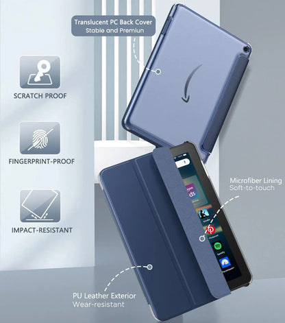 Funda Para Kindle Fire Hd 8 & 8 Plus 12/10th Gen Azul Oscuro
