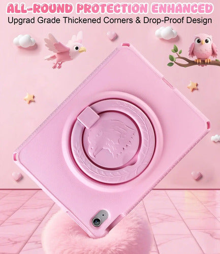 Funda Para iPad 10th/11th Gen Con Protector De Pantalla Rosa