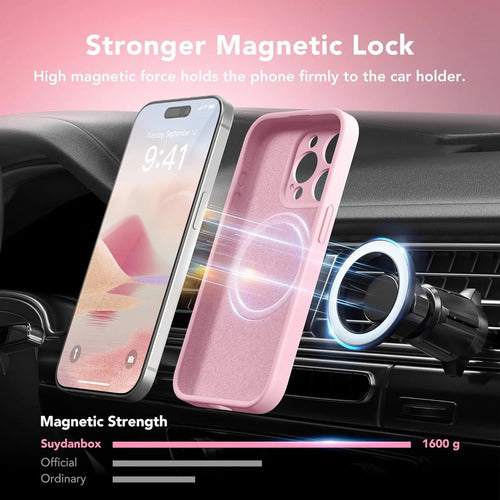 Funda Magnética Para iPhone 14 Pro Rosa