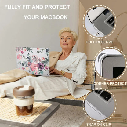 Funda Protectora Para Macbook Air 13.6  M2-m4 2022-2025 Rosa