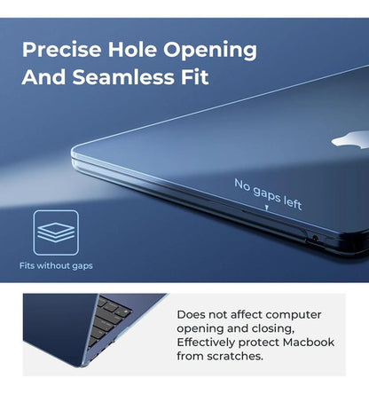 Carcasa Funda Transparente Para Macbook Air 13.6' Azul Oscuro