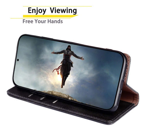 Funda Cartera De Cuero Para Samsung Galaxy S20 Ultra Negro