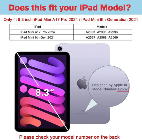 Case Funda  Para iPad Mini 6 Y 7 Clear