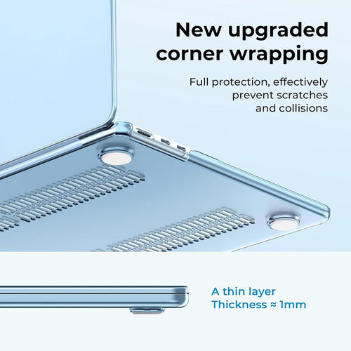Carcasa Funda Transparente Para Macbook Air 13.6' Azul Claro