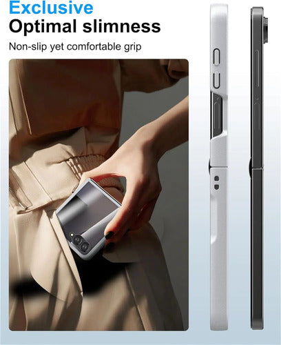 Funda Samsung Galaxy Z Flip 7, Protect De Pantalla Integrado Gris