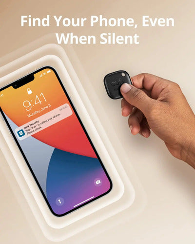 Rastreador Bluetooth Anker Smarttrack Eufy Security Negro