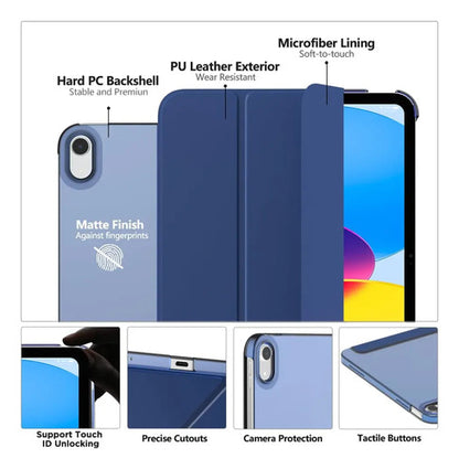 Funda Azul iPad (a16) 11a Generación 11'' 2025 Y 10.9'' 2022 Azul, Translucida
