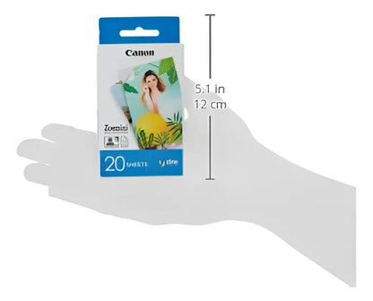 Papel Fotográfico Adhesivo 2x3 Pulgada Canon Zink Blanco